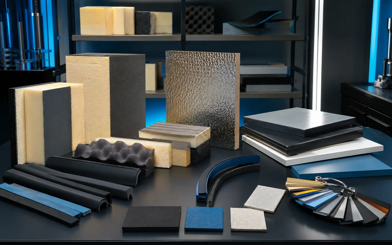 Polyurethane and specialty material samples prepared for technical review